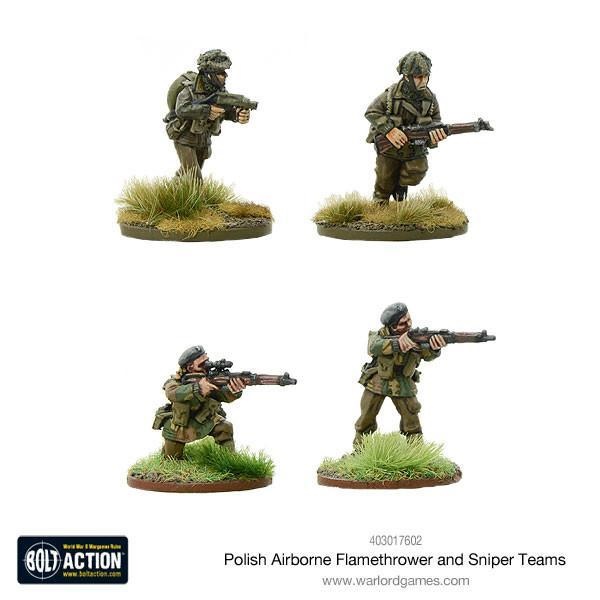 Polish Airborne Flamethrower and Sniper Teams (Warlord) - Tabletopbattle